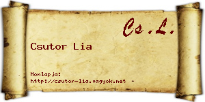 Csutor Lia névjegykártya